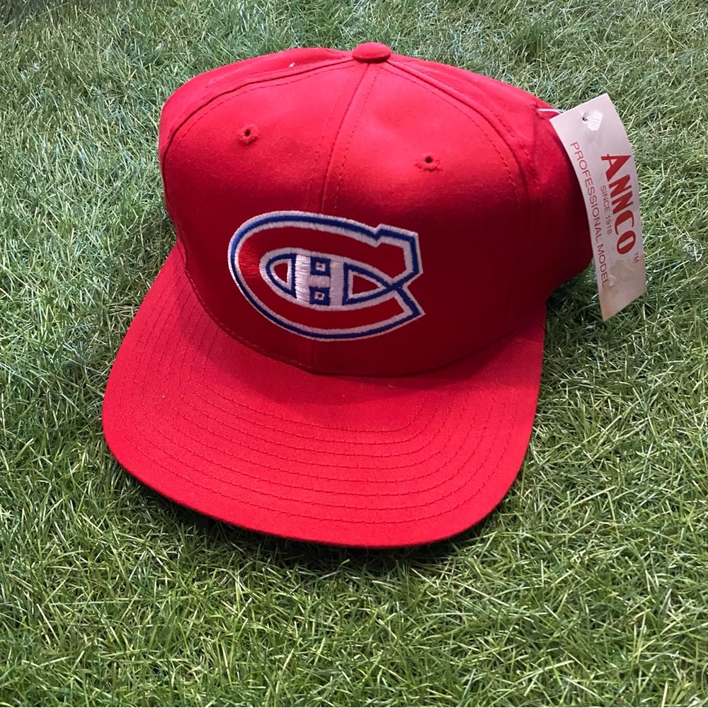 Vintage Montreal Canadiens snapback cap 90s NHL hockey DEADSTOCK ANNCO BNWT